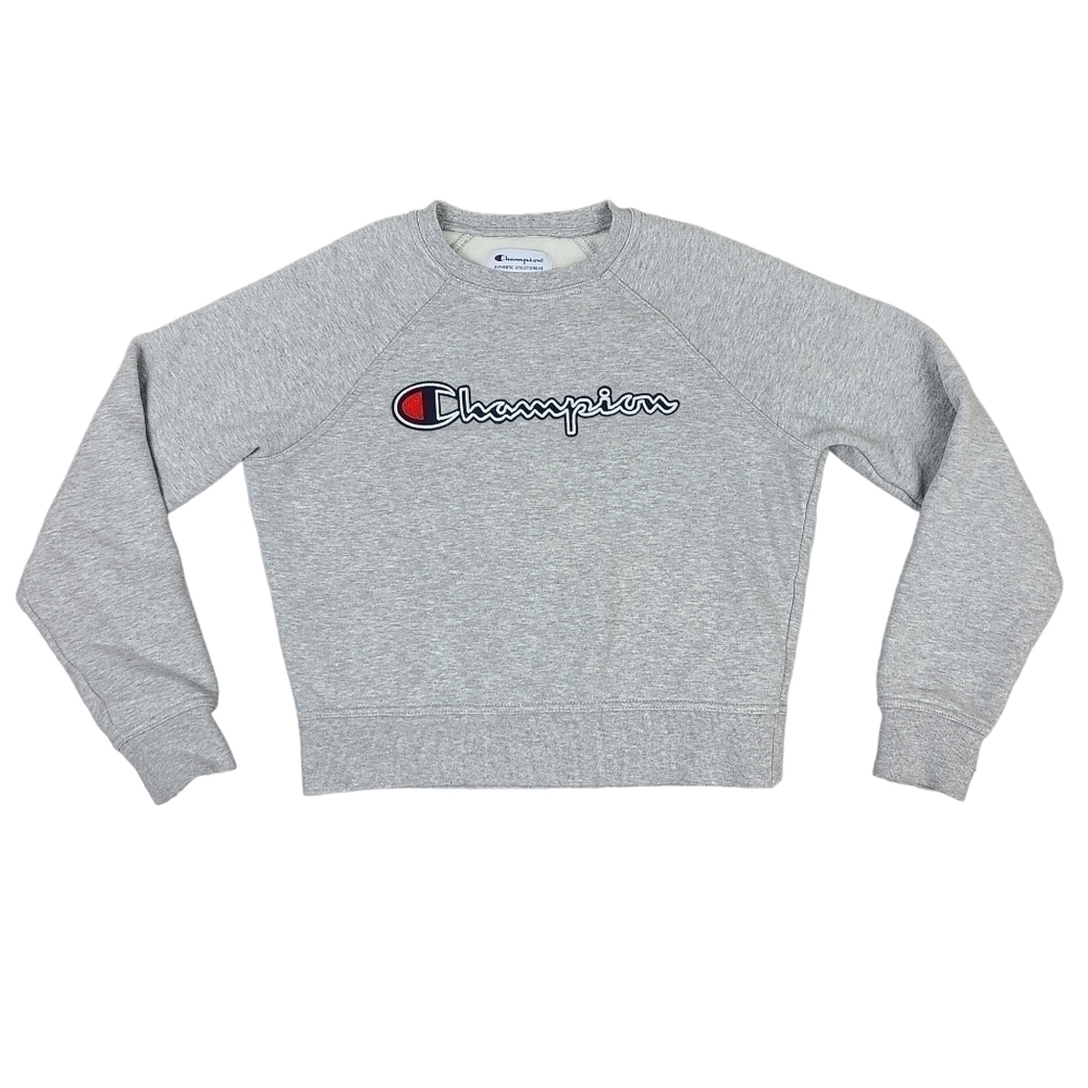 Champion Authentic Gray Crewneck Long Sleeve Sweatshirt XS